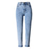 Women's Mom Jeans High Waisted Jeans Ninth Pants Loose Straight Pants